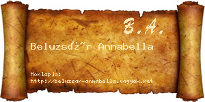 Beluzsár Annabella névjegykártya